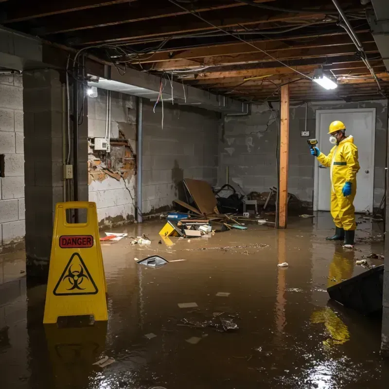 Flooded Basement Electrical Hazard in Wallington, NJ Property